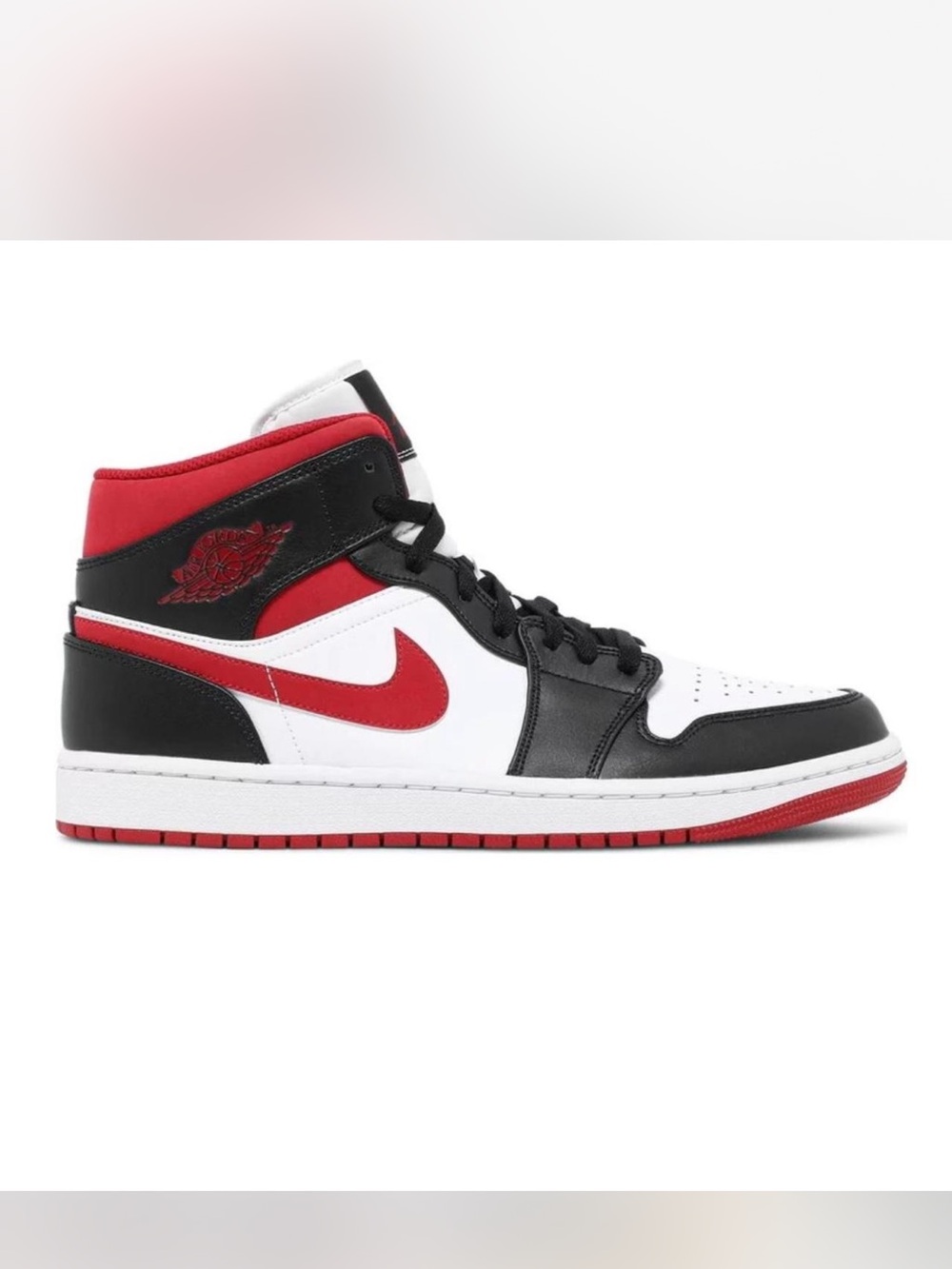 Men Air Jordan 1 Mid “Black Gym Red” White / Black / Red Sneakers Sz 8